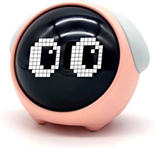 Emoji Alarm Clock Night Light Lamp Dual Alarm Setting, Adjustable Brightness Digital Clock