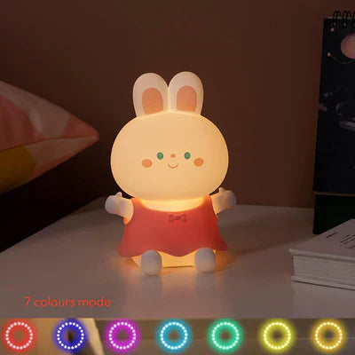 USB Rechargable Rabbit Night Light Lamp