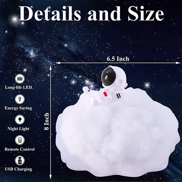 Cloud Astronaut Light Fluffy Lamp 3D Light Cloud (12 Colours & 366 Modes)