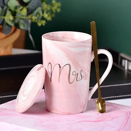 Mr and Mrs Couples Ceramic Coffee Mug Set Unique Wedding Gift For Bride and Groom - His and Hers Anniversary Present Husband and Wife -Engagement Gifts For Him Her For Parents for Valentine's day