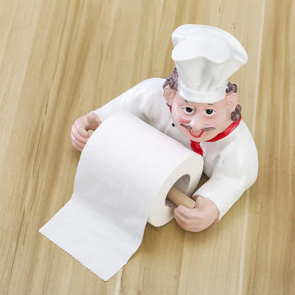 Chef Wall Mounted Tissue Paper Holder