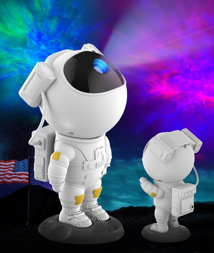 Starry Night Light Astronaut Projector Star Projector Galaxy Night Light - Astronaut Starry Nebula Ceiling LED Lamp, Gift for Kids or Adults, for Bedroom, for Christmas, Birthdays.