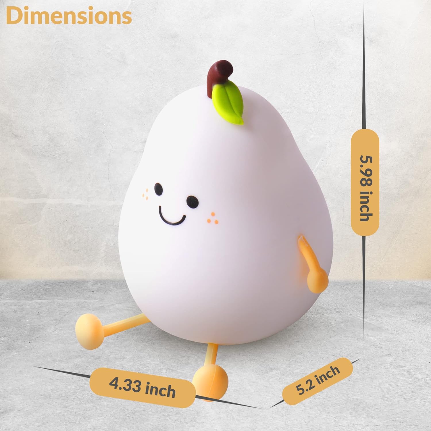 Silicone Pear LED Night light Lamp