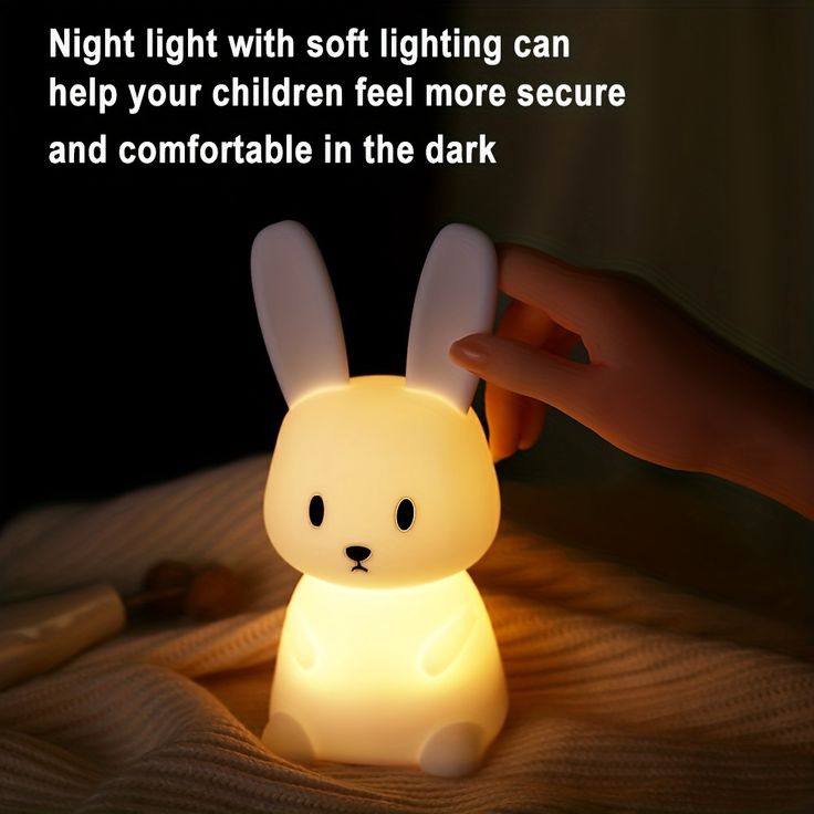 Cute Silicone Bunny Night Light For