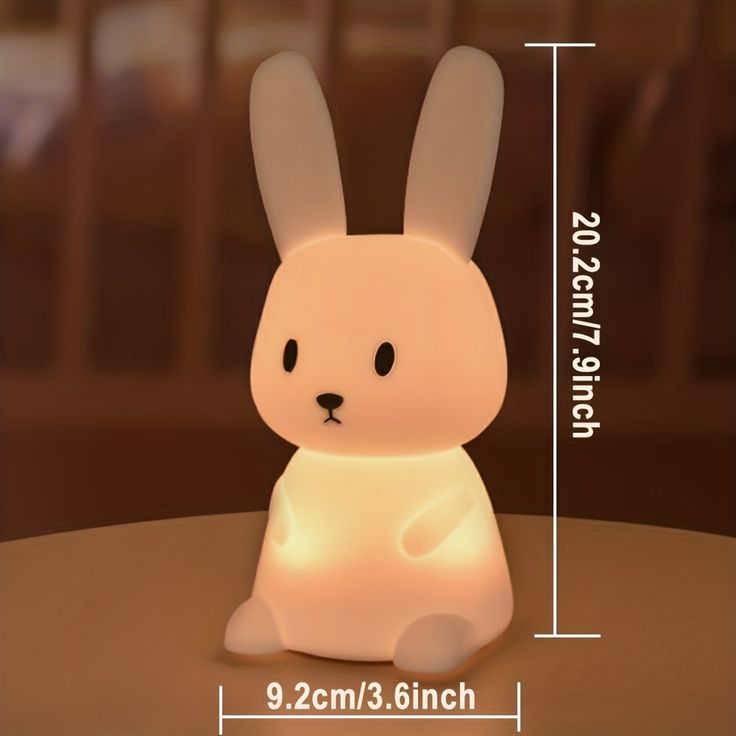 Cute Silicone Bunny Night Light For