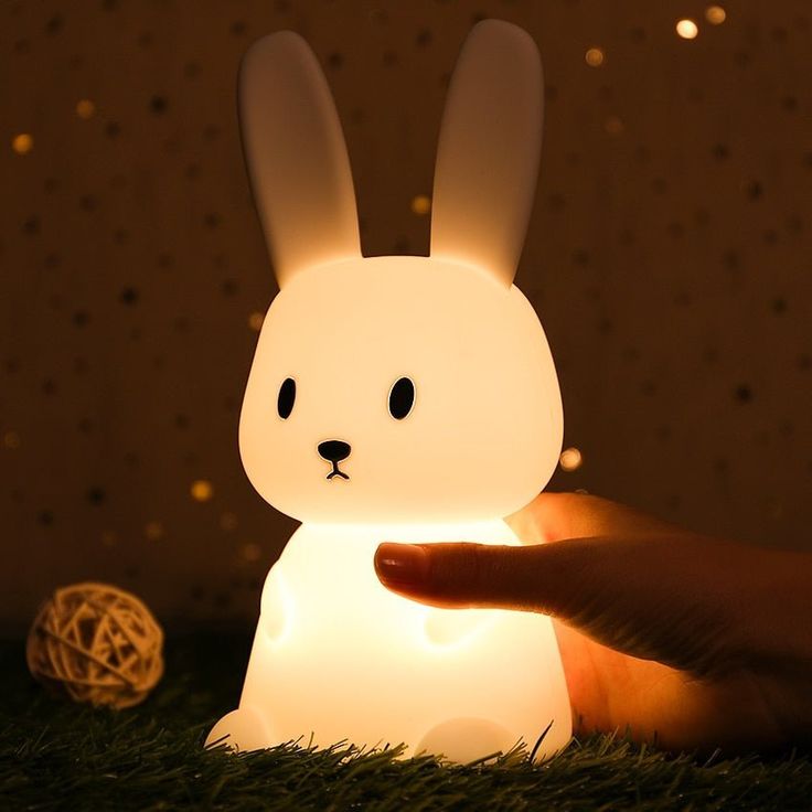 Cute Silicone Bunny Night Light For