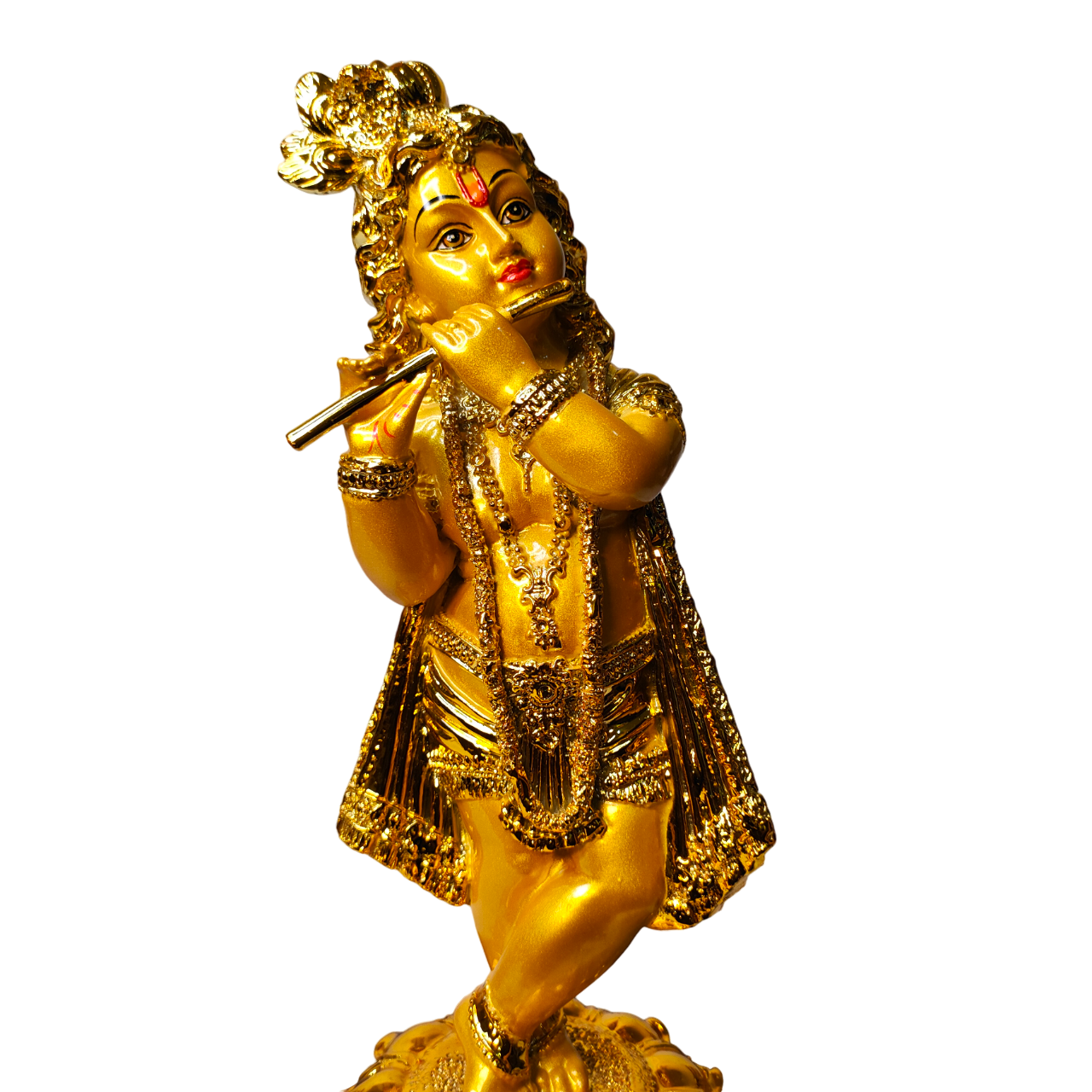 Krishna Idol Gold Plated Statue