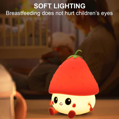 Silicone Strawberry Kawaii Lamp