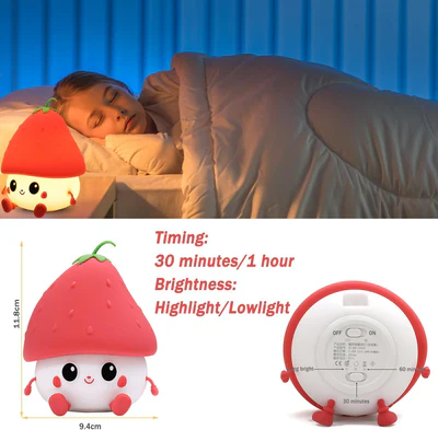 Silicone Strawberry Kawaii Lamp