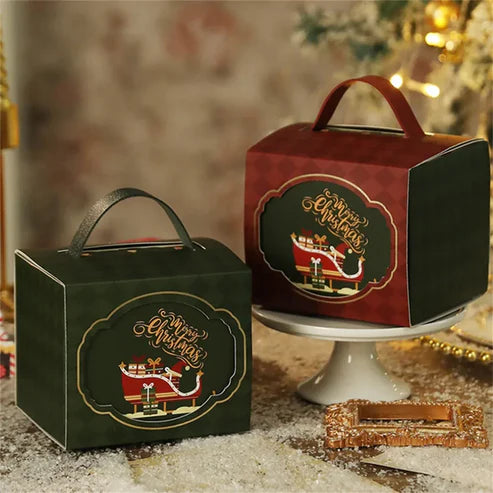 Christmas Gift Box with Rope Handle