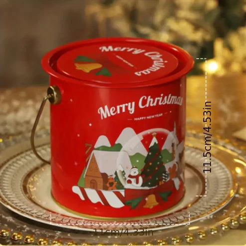 Santa Claus Christmas Candy Round Box