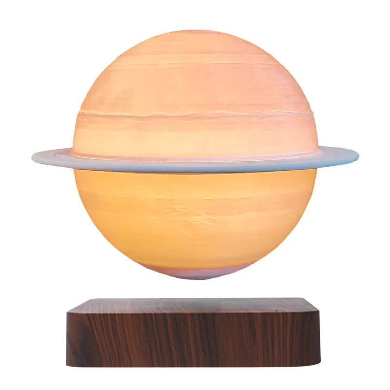 Magnetic Levitation Saturn Lamp Night Light LED 3D Printing Floating Lamp 360° Rotating Lamp Global Desk Lamp for Living Room Bedroom Decor