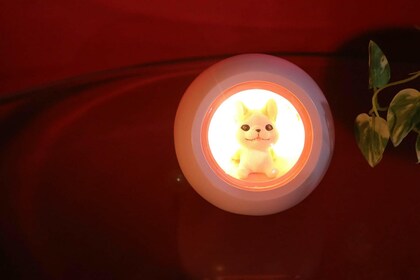 Cute Puppy Night Light Lamp Color LED Light Conversion Room Humidifier for Offices, Bedrooms, Car, Home (Pink)