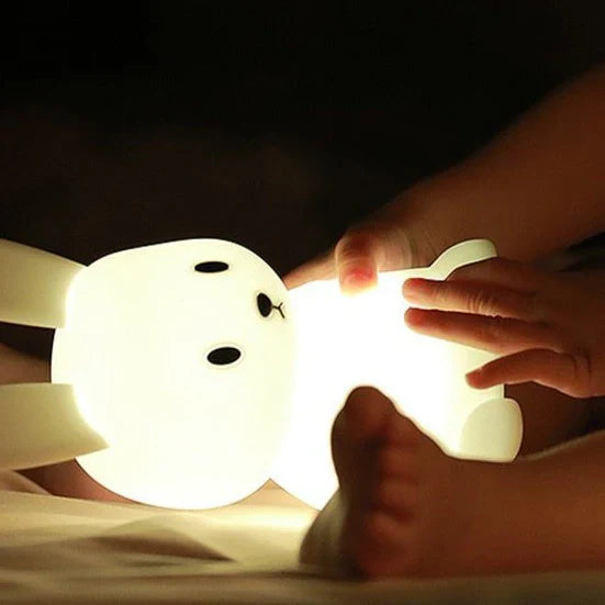 Cute Silicone Bunny Night Light For