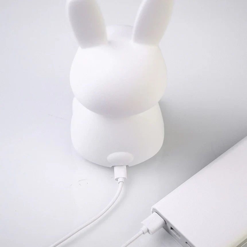 Cute Silicone Bunny Night Light For