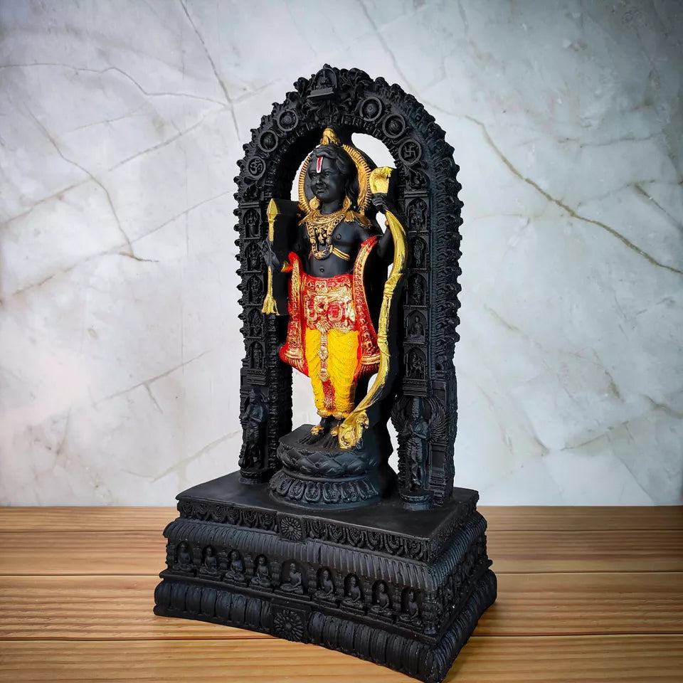 Hindu God Ram Ji murti Colored Dress ayodhya Resin Handmade sculpture