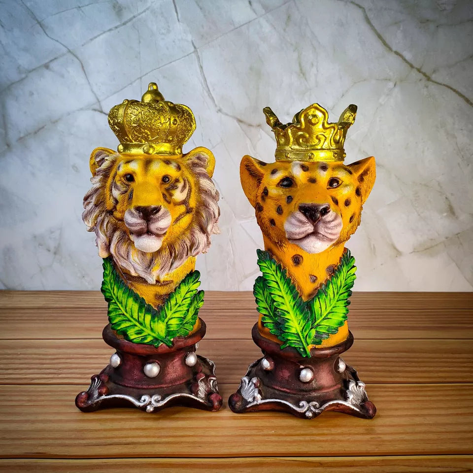 Indian Handcraft Lion Couple Statue for Home Decor Showpiece